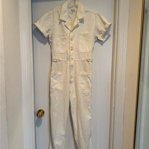 Reformation Cream Jumpsuit